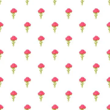Pink floral flower repeating pattern seamless background Stock Illustration