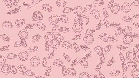 Pink floral pattern background with leaf design Stock Footage 328441123