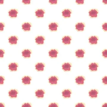 Pink floral pattern creating seamless background wallpaper Illustrazione stock