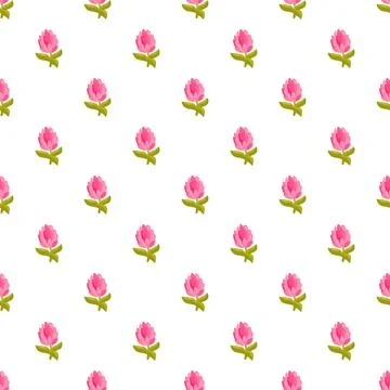 Pink floral pattern creating seamless background design Illustrazione stock