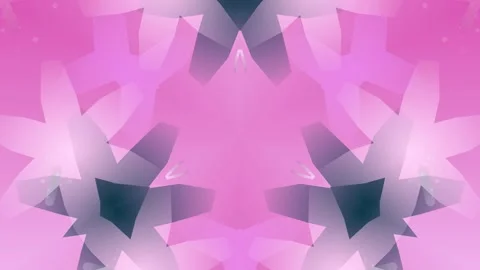 Pink Floral Pattern with Kaleidoscope Effect. Stock Footage 329928743