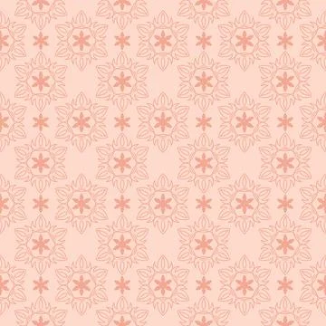 Pink Floral Pattern on Light Background Illustrazione stock