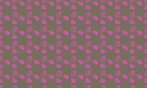 Pink floral pattern on olive green background for fabric or design 스톡 일러스트