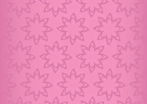 Pink Floral Repeat Pattern Seamless Vector Background Design 스톡 일러스트