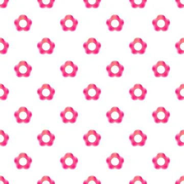 Pink floral seamless pattern creating a repeating background Illustrazione stock