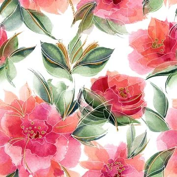 Pink floral seamless pattern with ditsy fragrant flowers Stock Illustration