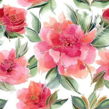 Pink floral seamless pattern with ditsy fragrant flowers Stock Illustration