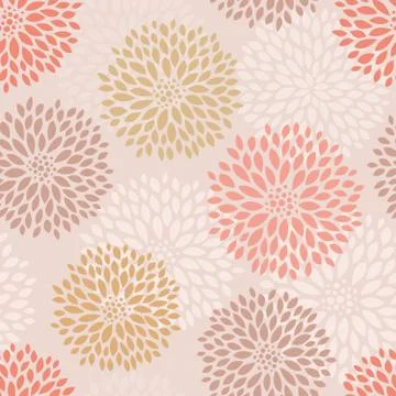 Pink floral seamless pattern Stock Illustration