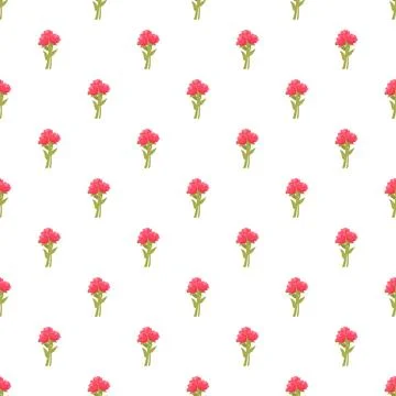 Pink floral seamless pattern with repeating spring blossom Stock Illustration