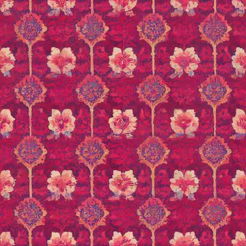 Pink floral seamless pattern with wool carpet texture Stock Illustration