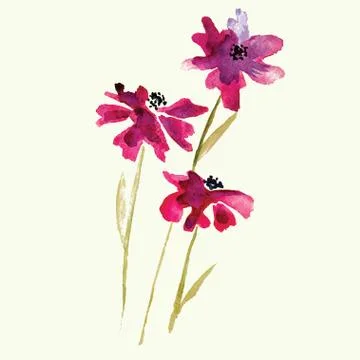 Pink flover Illustrazione stock