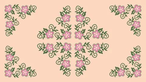 Pink flower background vector image Stock Illustration