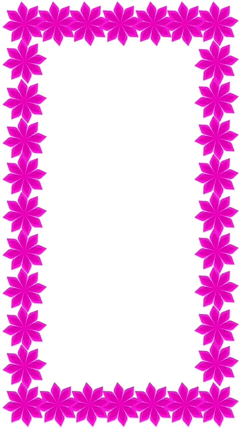 Pink flower frame animation Stock Footage 309856337