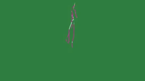 A pink flower on green screen and kite flying in the air with bird sky person Video stock 337336199