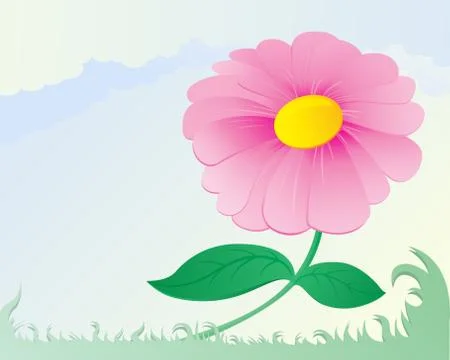 Pink Flower Stock Illustration