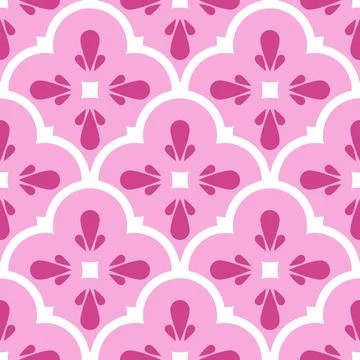 Pink flower pattern art seamless 스톡 일러스트