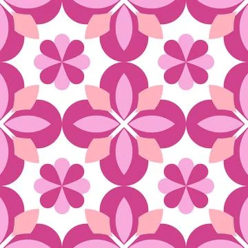Pink flower pattern art seamless Stock-Illustration