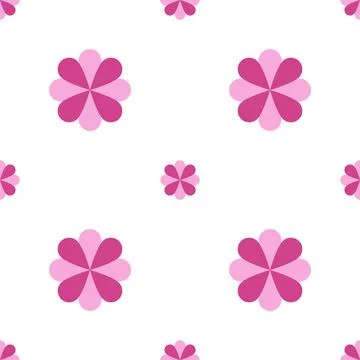 Pink flower pattern art seamless Stock Illustration