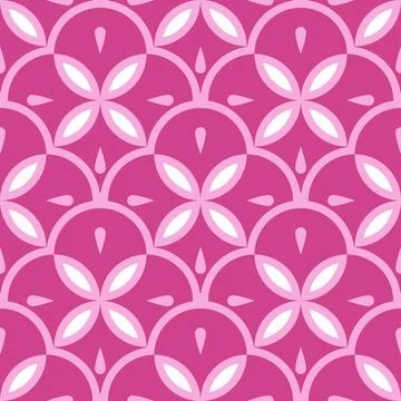 Pink flower pattern art seamless Stock Illustration