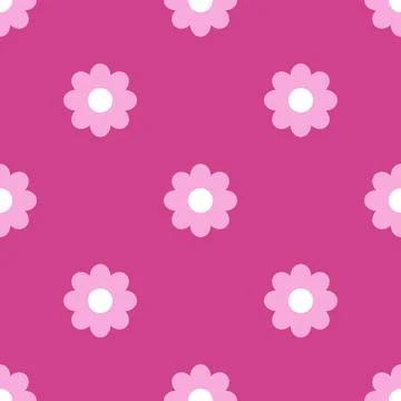 Pink flower pattern art seamless 스톡 일러스트