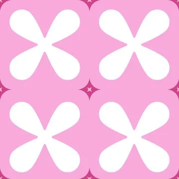 Pink flower pattern art seamless Stock Illustration