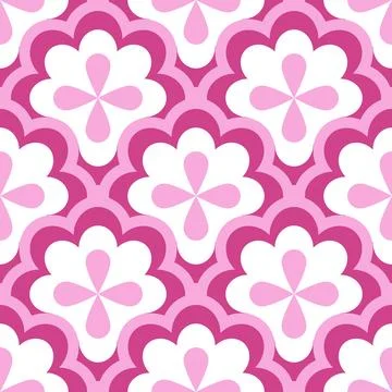 Pink flower pattern art seamless Stock-Illustration