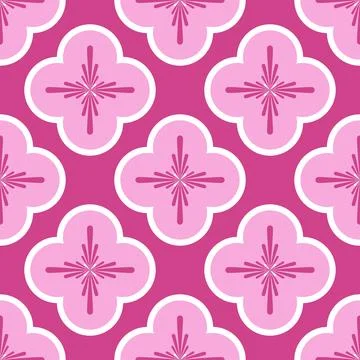 Pink flower pattern art seamless Stock-Illustration
