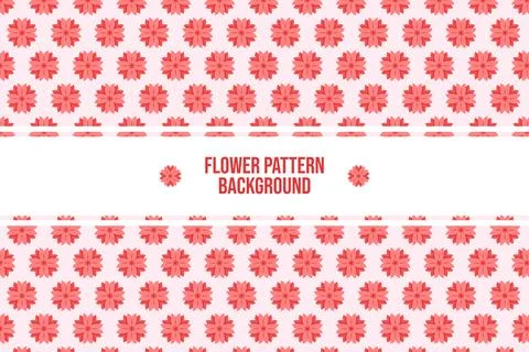 Pink flower pattern background minimalist Stock Illustration