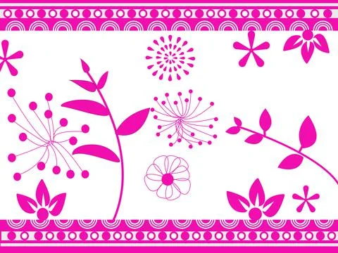 Pink flower pattern Stock Illustration