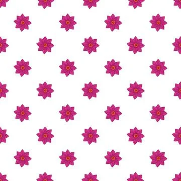Pink flower repeating pattern creating seamless background Illustrazione stock
