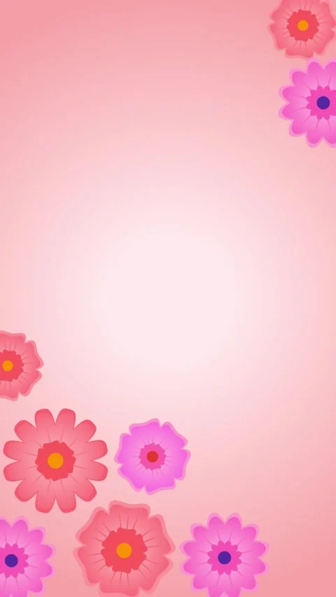 Pink flower rotating animation Stock Footage 279834045