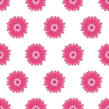 Pink flower seamless pattern background. Illustrazione stock