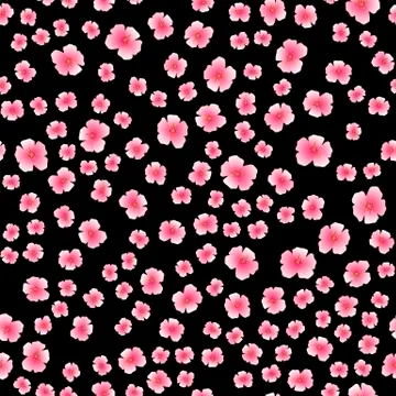 Pink Flower Seamless Pattern Illustrazione stock