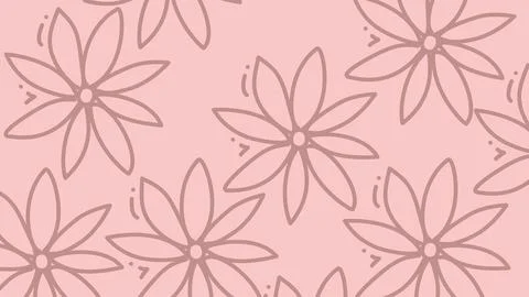 Pink flower seamless pattern Stock Illustration