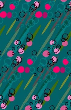 Pink flower seamless pattern vector floral design primitive scandinavian Stock Illustration