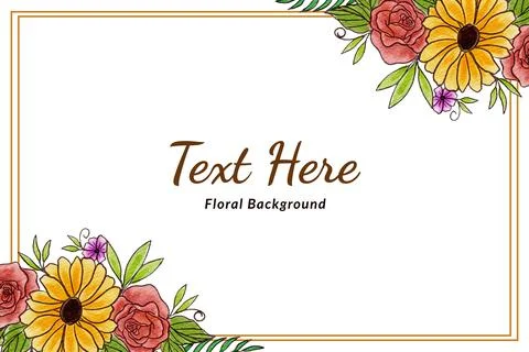 Pink Flowers Background Vector Stock Illustration