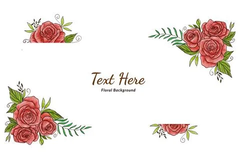 Pink Flowers Background Vector Stock Illustration