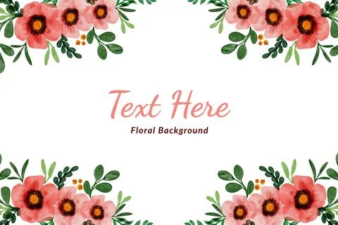 Pink Flowers Background Vector Stock Illustration