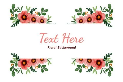 Pink Flowers Background Vector Stock Illustration