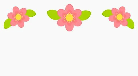 Pink flowers card background. Vector illustration. Stock Illustration