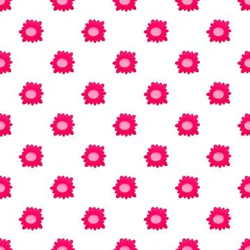 Pink flowers creating a repeating seamless pattern background Illustrazione stock