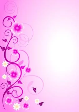 Pink Flowers Stock Illustration