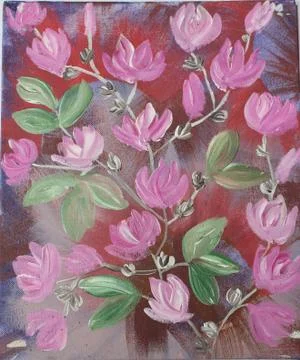 Pink Flowers Stock Illustration