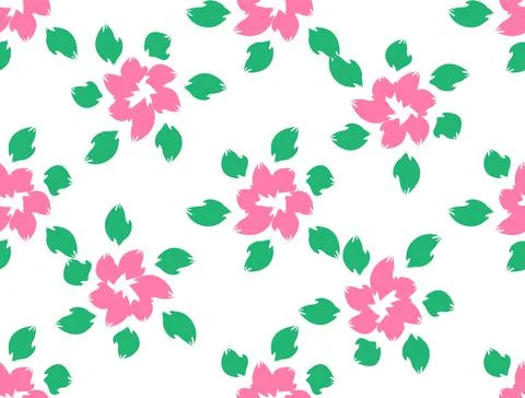 Pink flowers pattern Stock Illustration