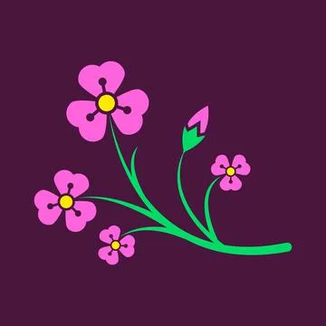 Pink flowers at spring Stock Illustration