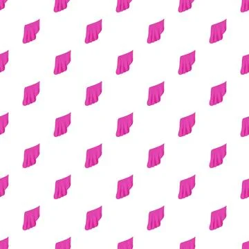Pink flowing fabric seamless pattern on white background Stock Illustration