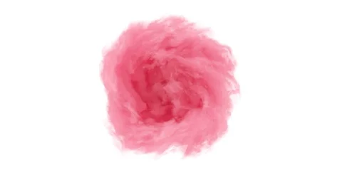Pink fluffy cloud vortex 3D render Stock Footage