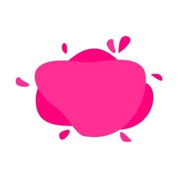 Pink fluid blob icon. Vector 3d gradient geometric spot Stock Illustration