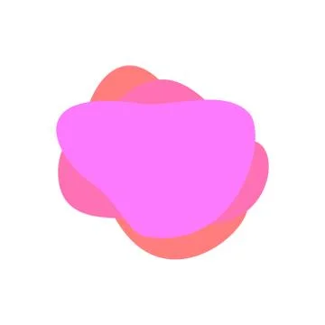 Pink fluid blob icon. Vector 3d gradient geometric spot Stock Illustration