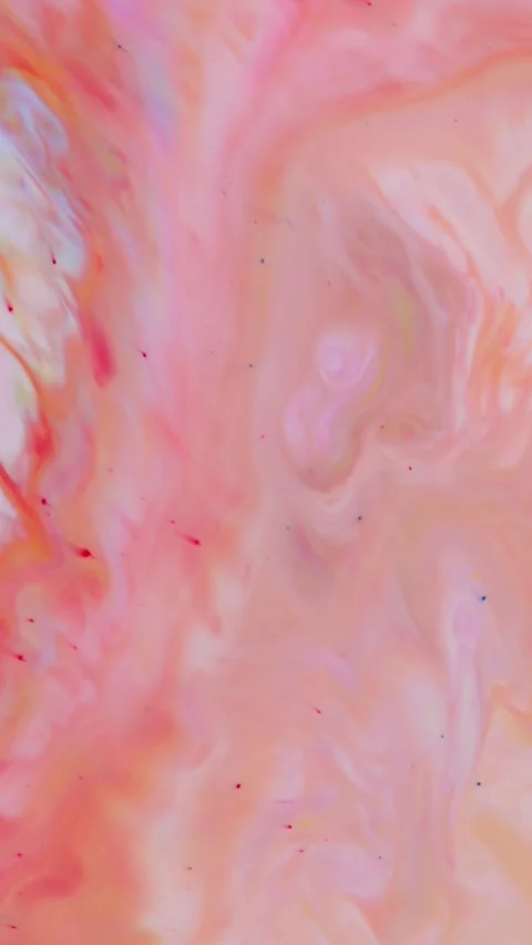 Pink Fluid Paint Abstract Swirling Motion Creative Background Stock Footage 313761012